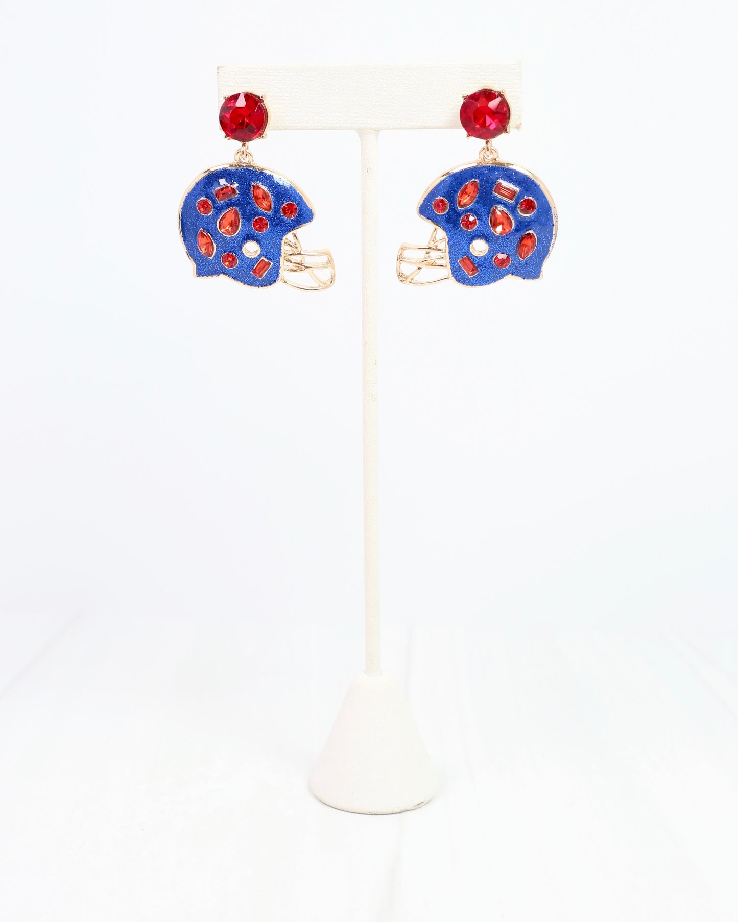 Halsey Helmet Earring Blue Red