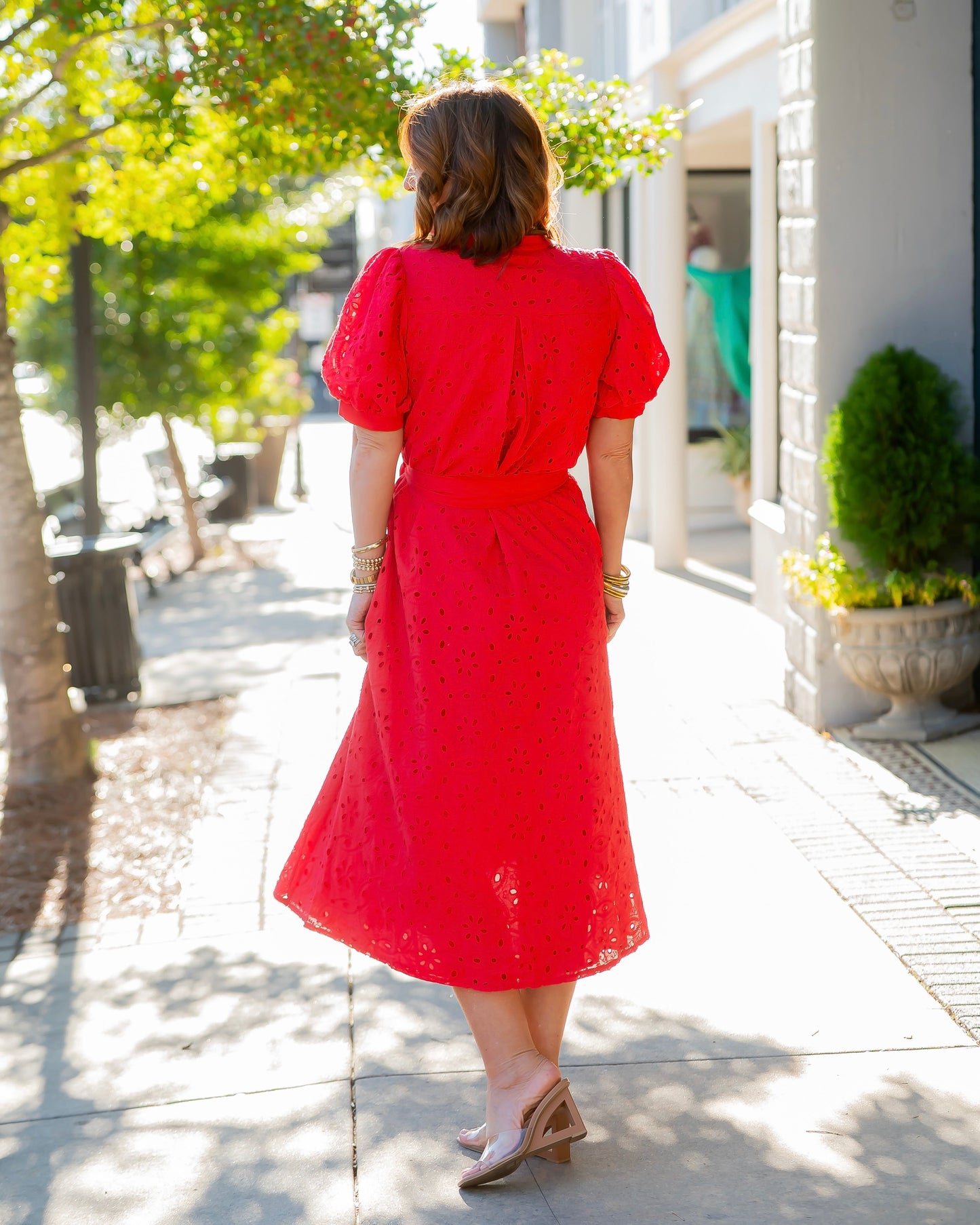 Bloomington Eyelet Detail Maxi Dress