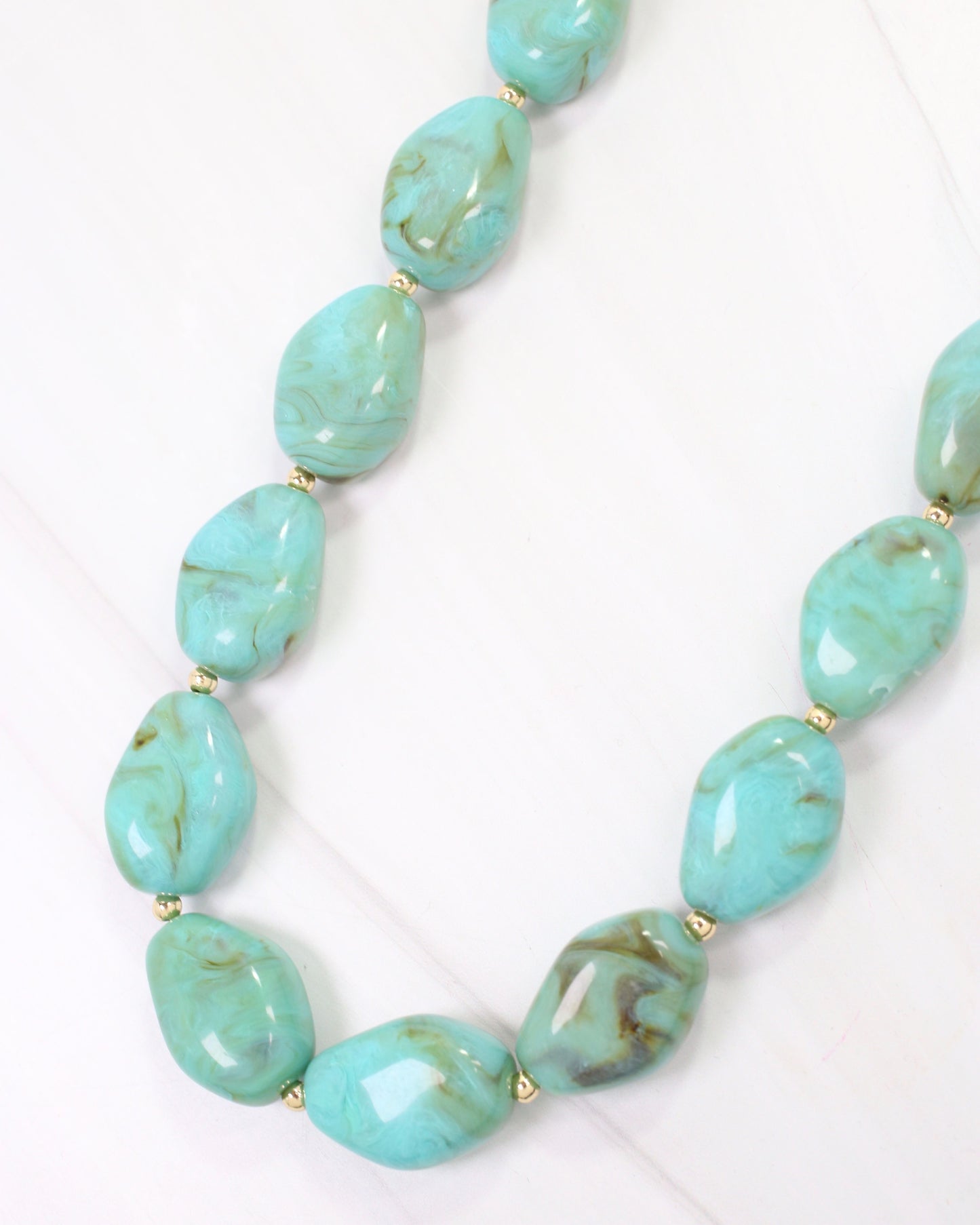 Frederick Stone Beaded Necklace Turquoise