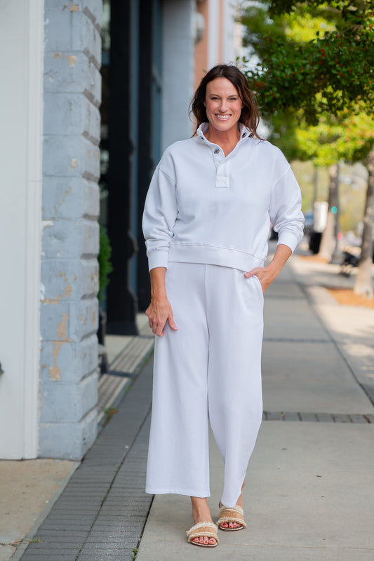 Trento Rib Collar Button Pullover