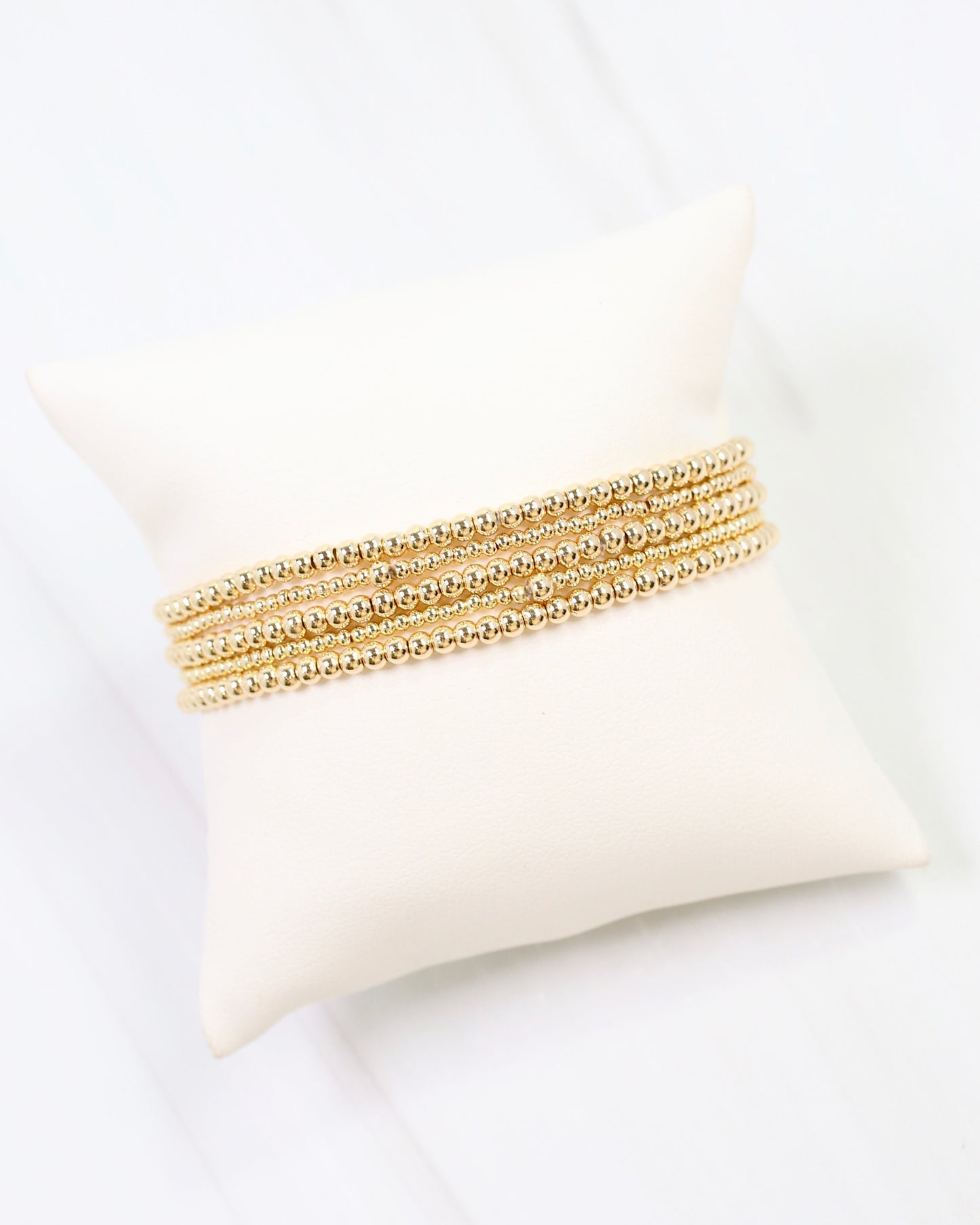 Alva Beaded Bracelet Set Gold