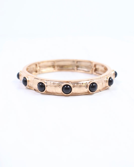 McKenna Stone Stretch Bracelet Black