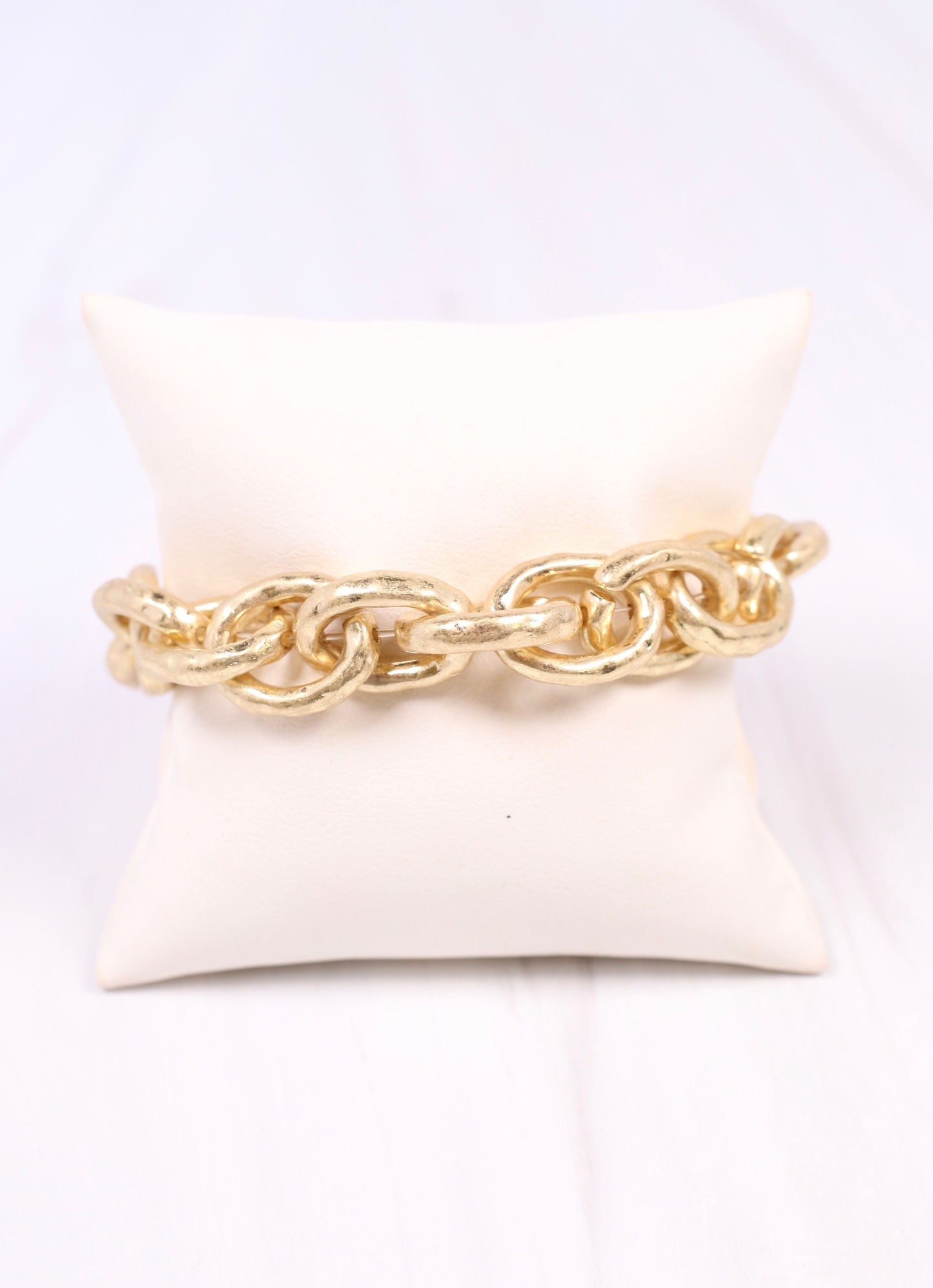 Brooke Stretch Bracelet Worn Gold