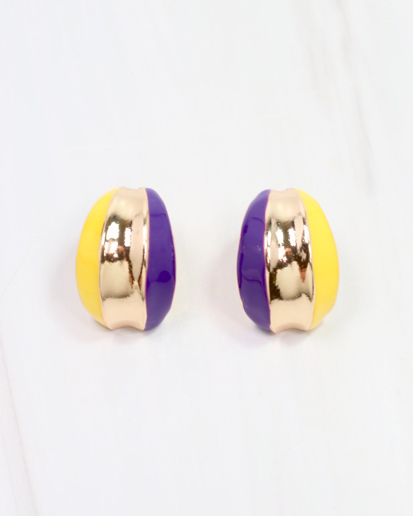 Penney Hoop Earring Purple Yellow