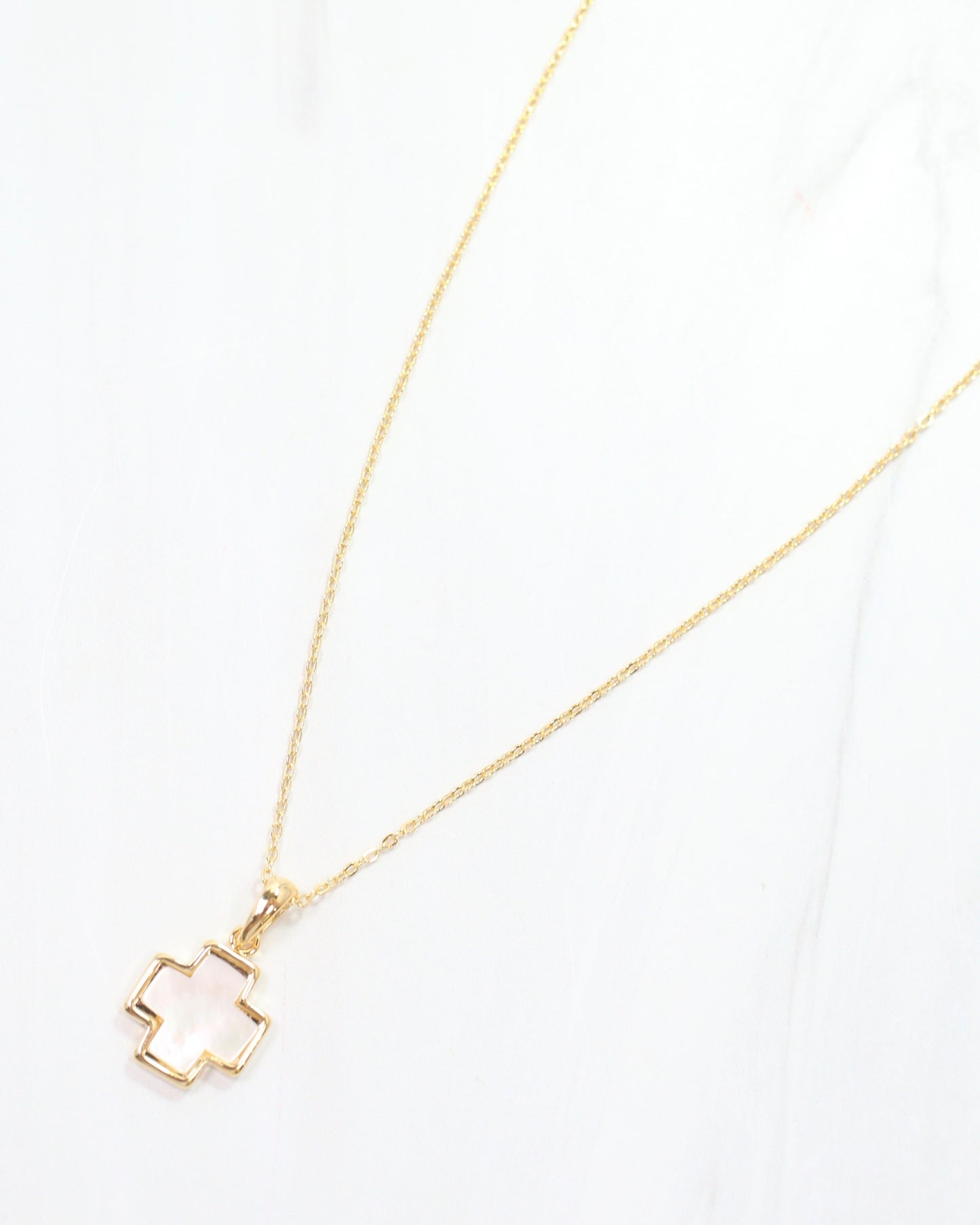 Shelby Cross Necklace Gold