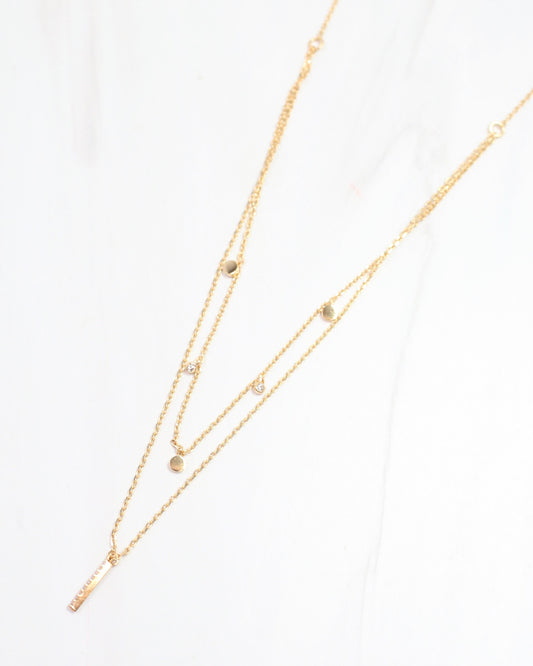 Life is Simple Necklace Gold
