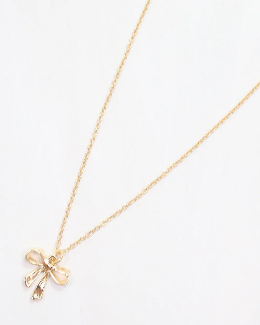 Fairchild Petite Bow Necklace Gold
