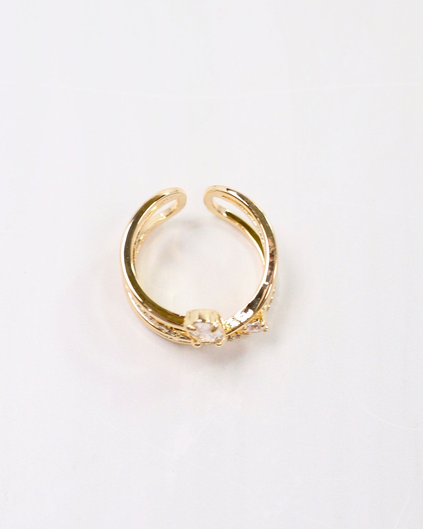 Reneau Crisscross Ring Gold