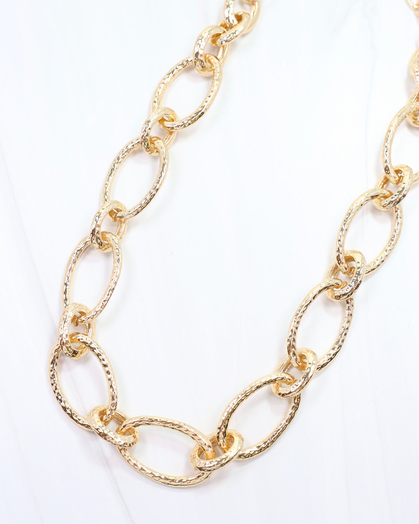 Lucinda Link Necklace Gold