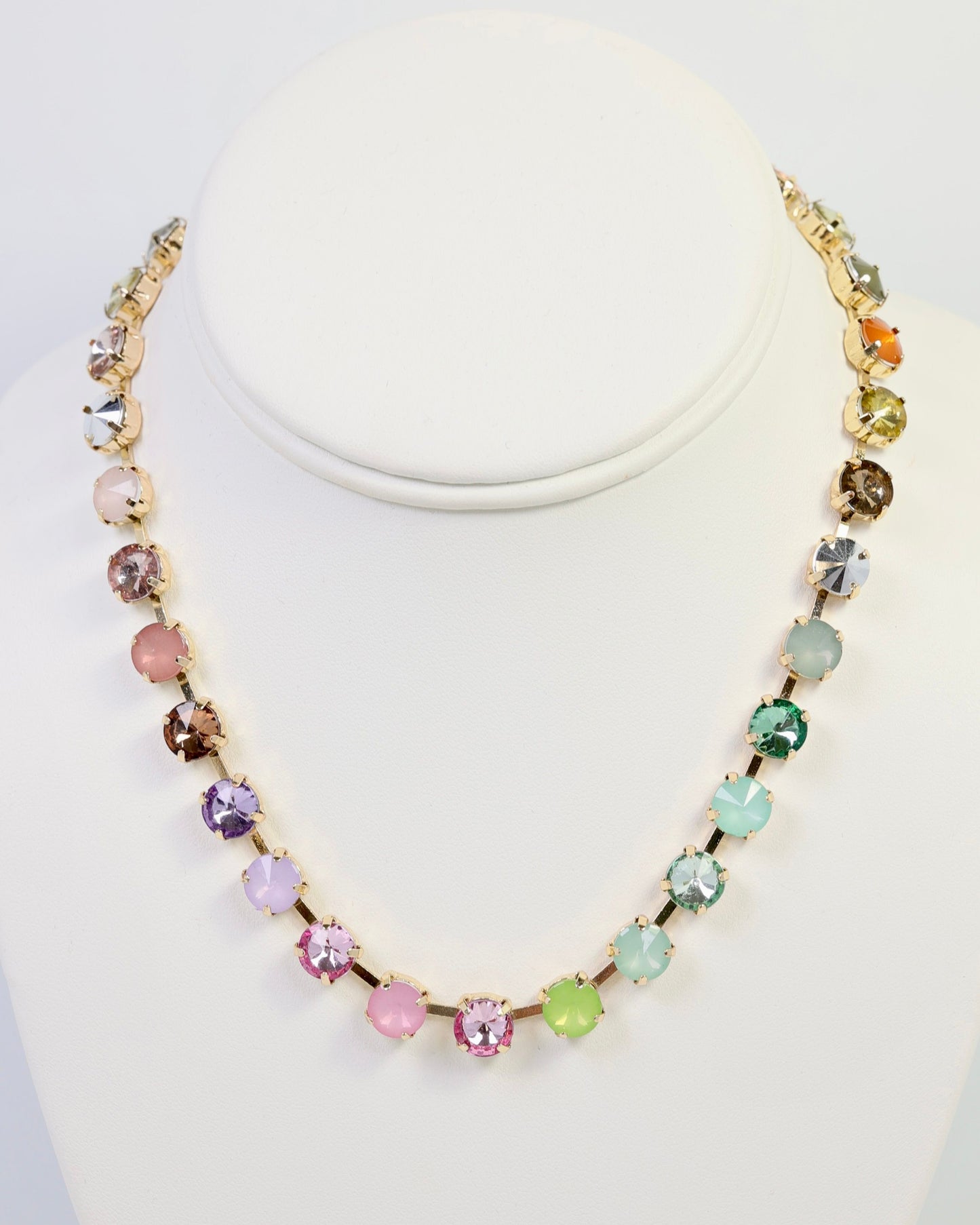 Shalimar Small Rhinestone Necklace Light Multi