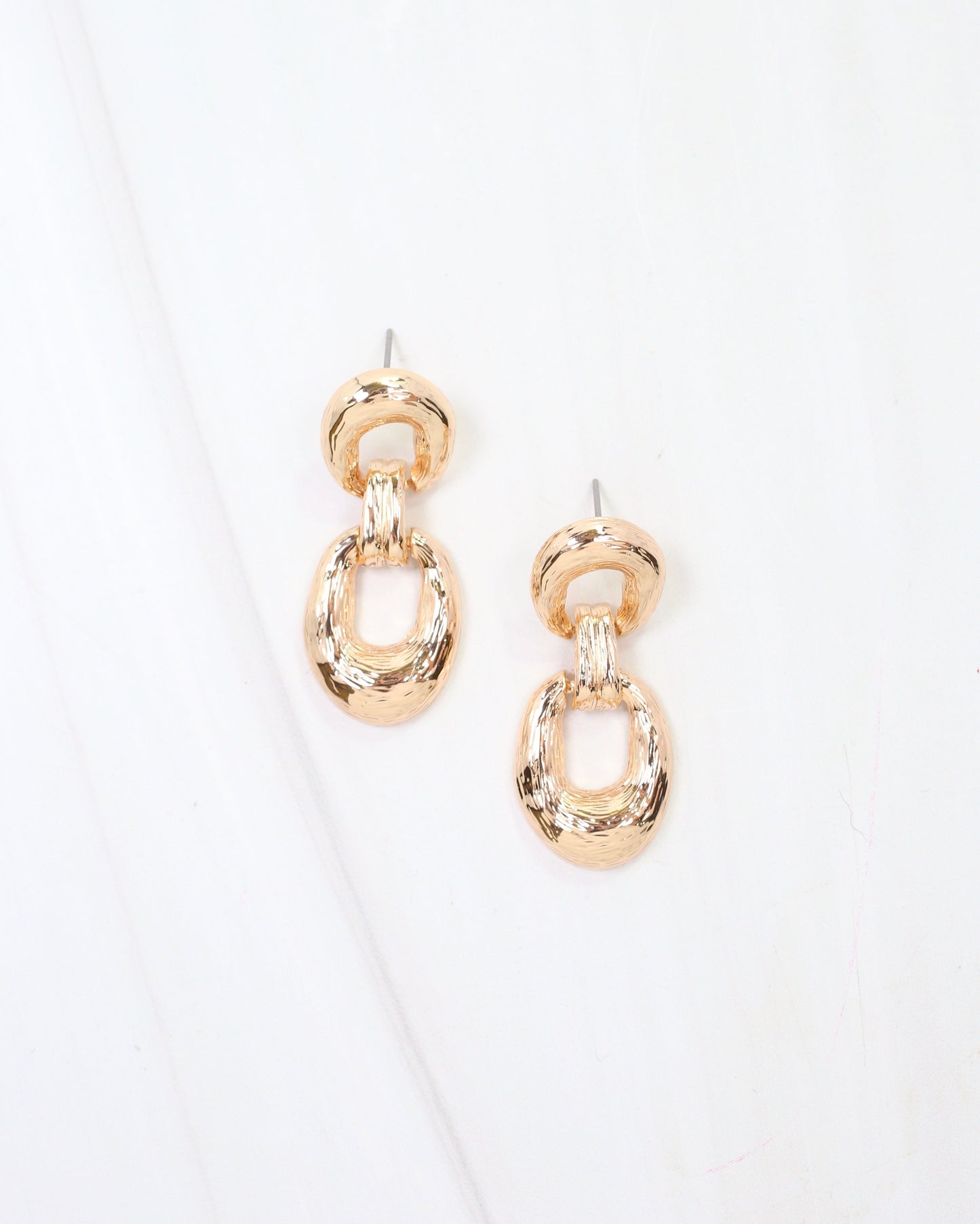 Bardstown Textured Drop Earring Gold
