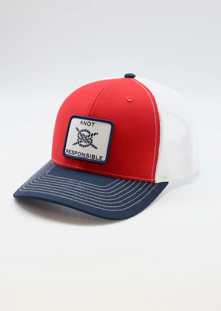 Original Trucker Hat Classic Logo Red White Navy