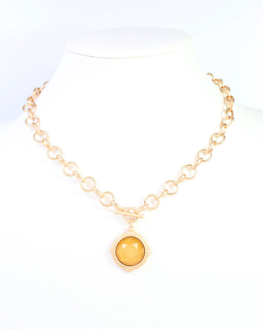 Simms Stone Toggle Necklace Champagne