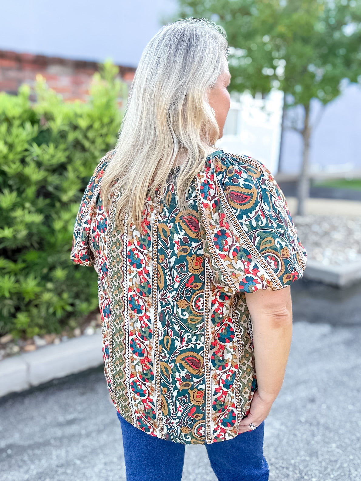 Burgess Boho Print Top