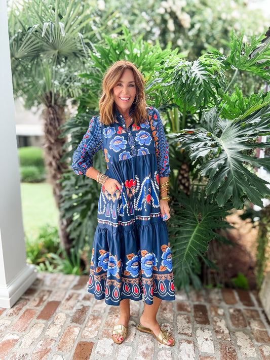 Adrienne Floral Tiered Ruffle Dress