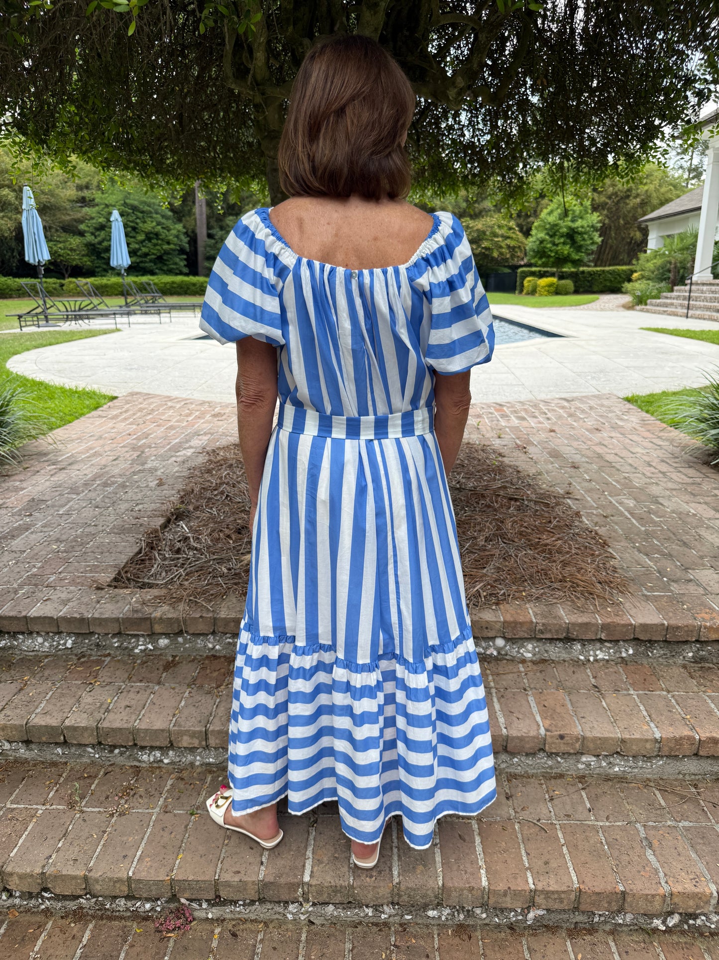 Scarlett Blue Stripe Maxi Dress