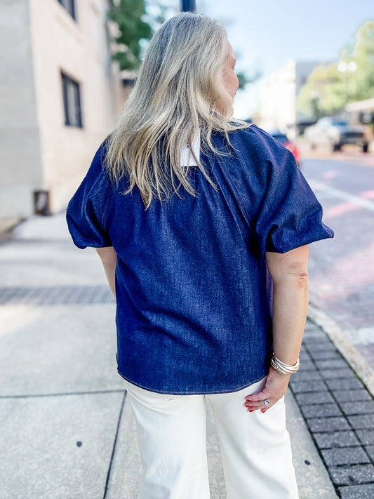 Darla Denim Top