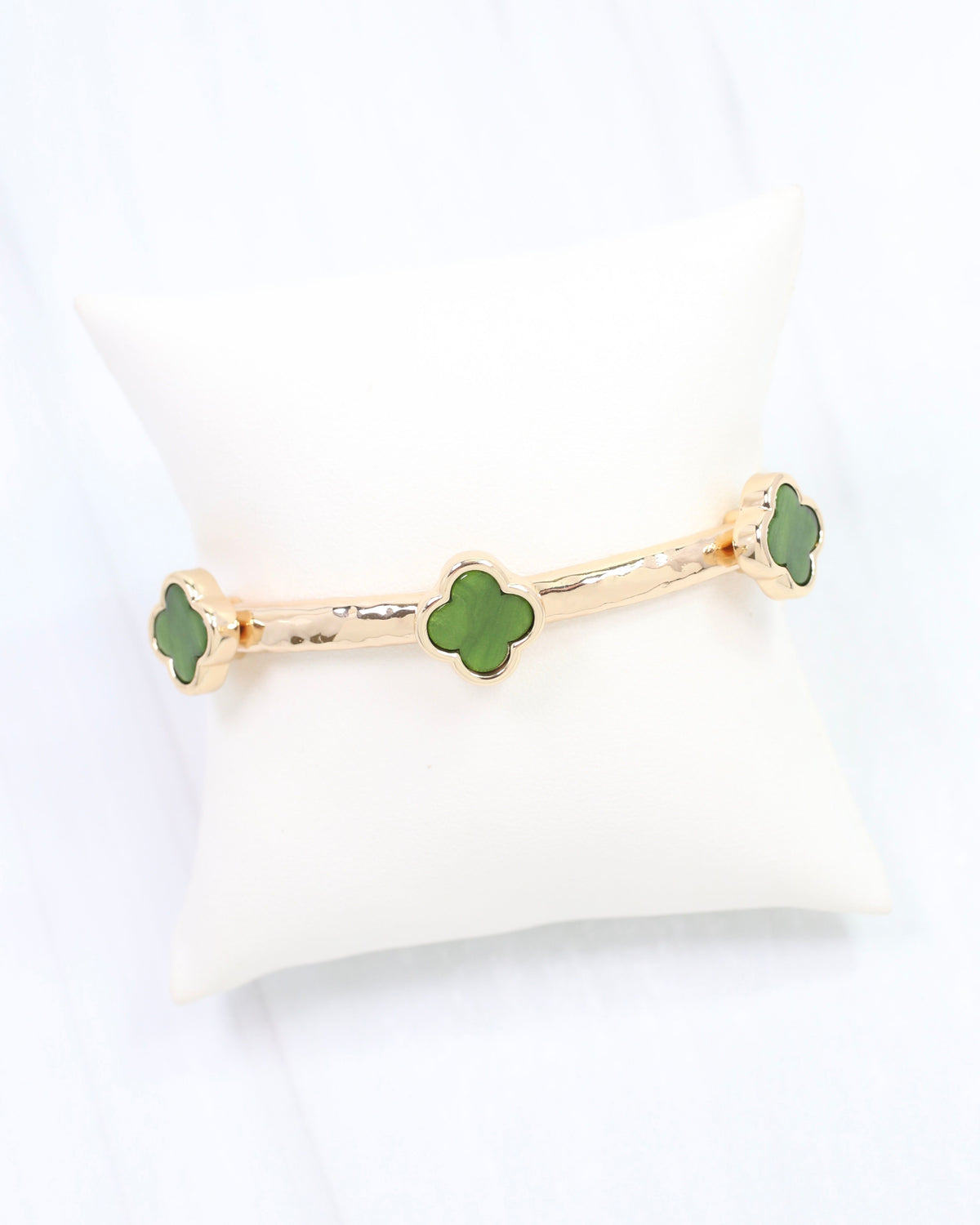 Reuben Clover Stretch Bracelet Green