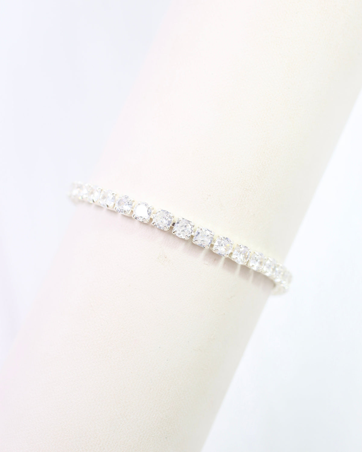 Luna Large CZ Tennis Bracelet WR Silver