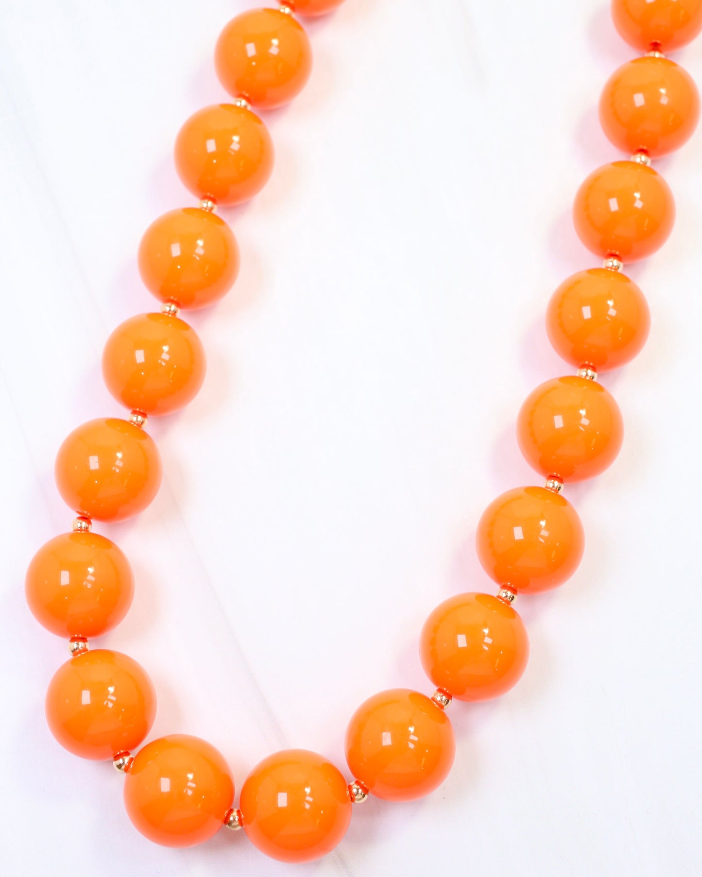 Megan Beaded Necklace Orange