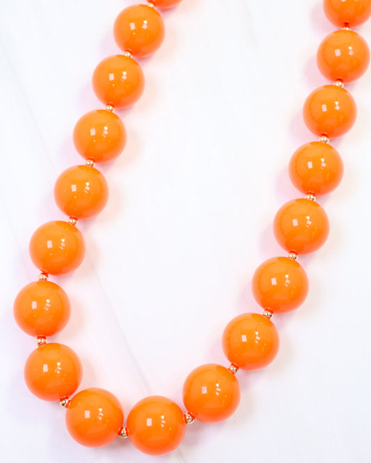 Megan Beaded Necklace Orange