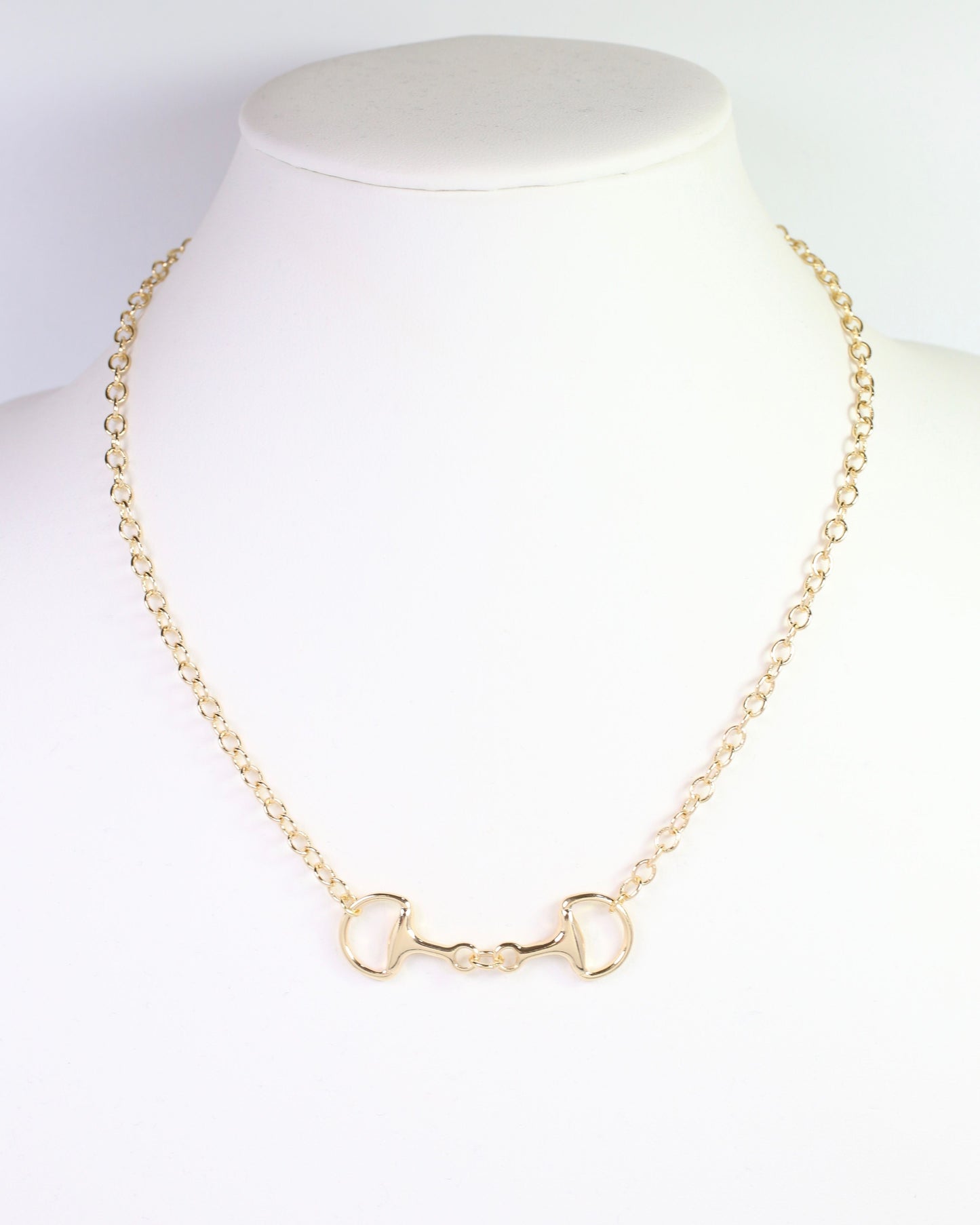 Seattle Slew Horsebit Necklace Gold