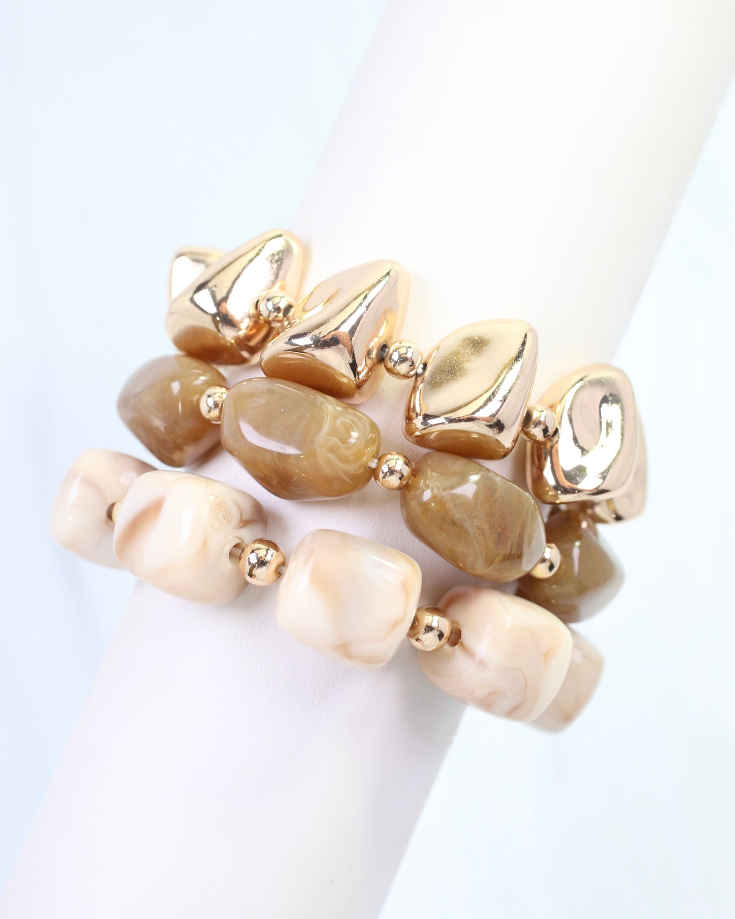Rayna Beaded Bracelet Set Natural