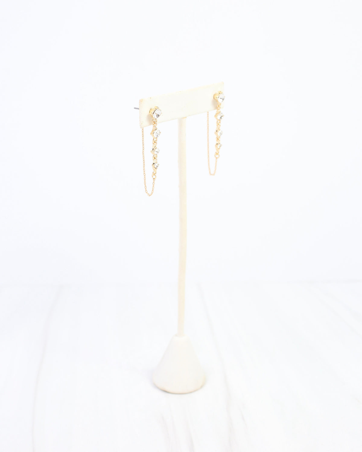 Merrill Front Back Crystal Drop Earring Clear