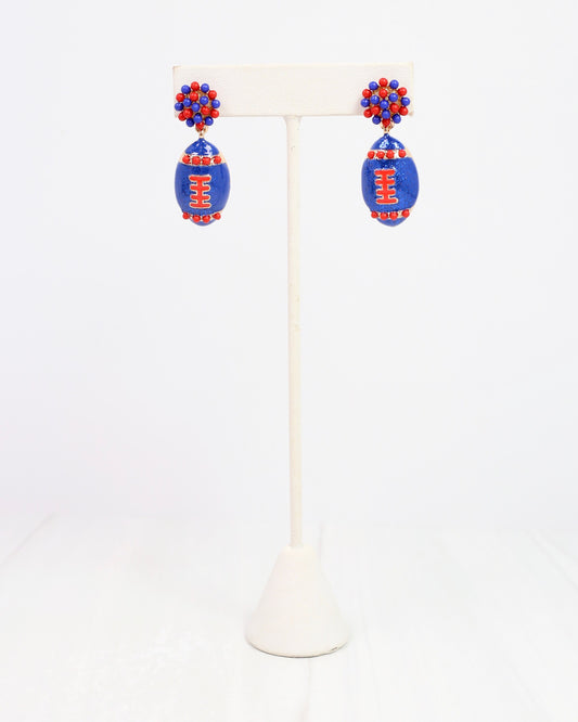 Adler Football Earring Blue Red