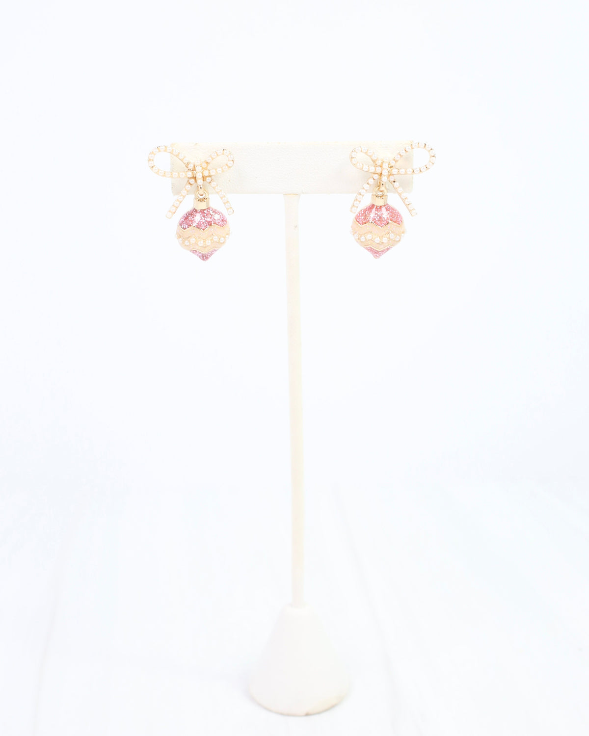 Festive Ornament Drop Earring Pink