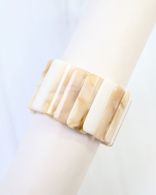 Canton Layered Stretch Bracelet Natural
