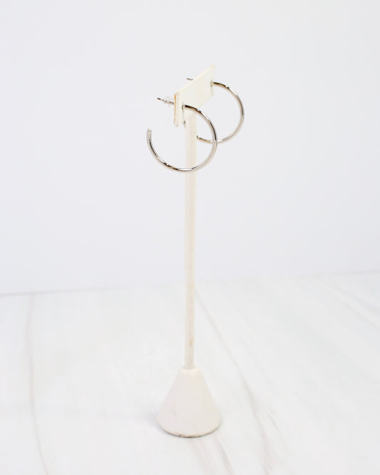 Mayor Thin Hoop Earring Silver