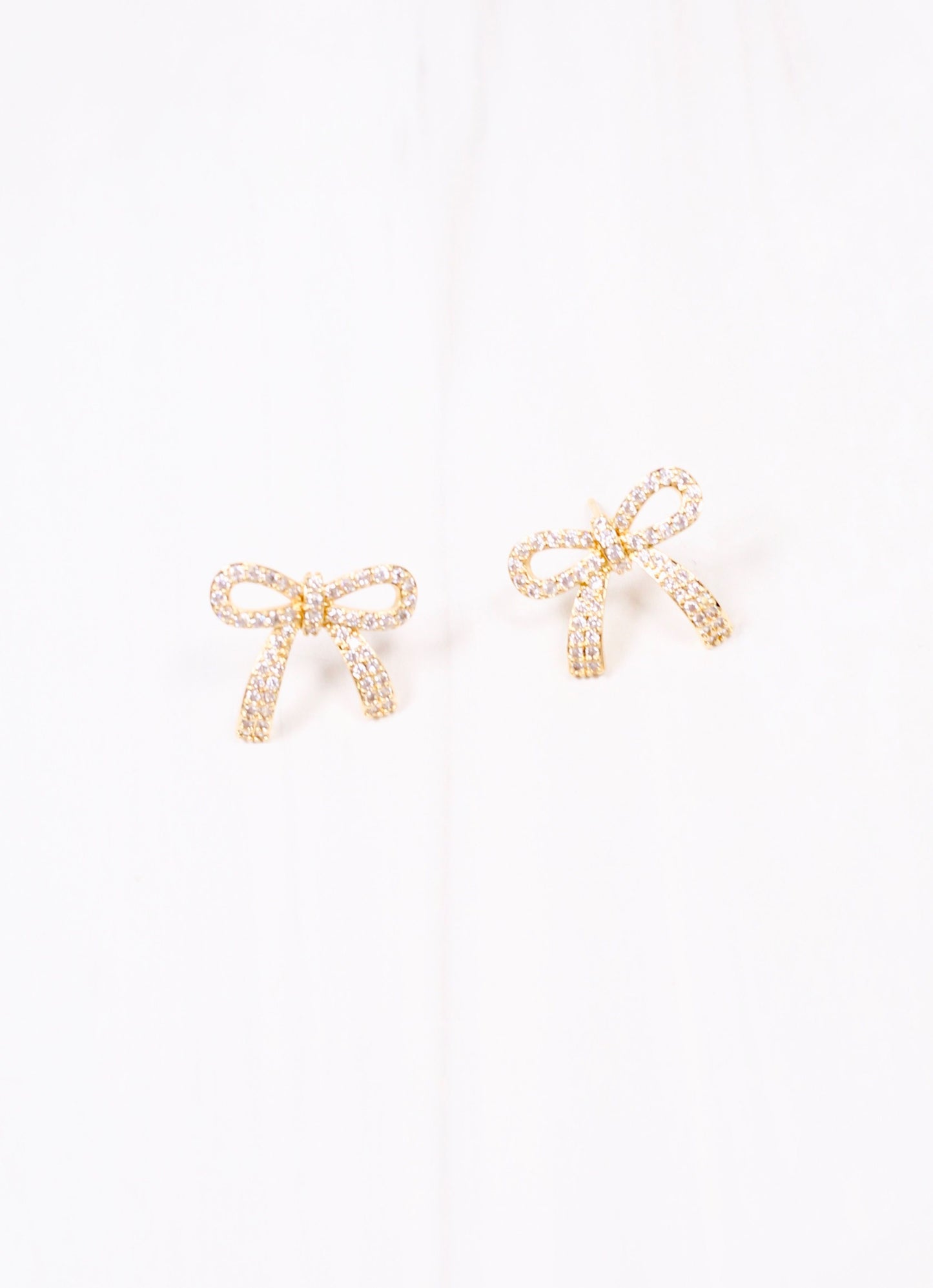 Arielle CZ Bow Earring GOLD