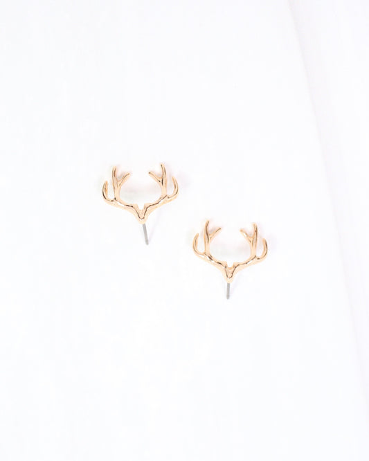 Deerfield Antler Stud Earring Gold
