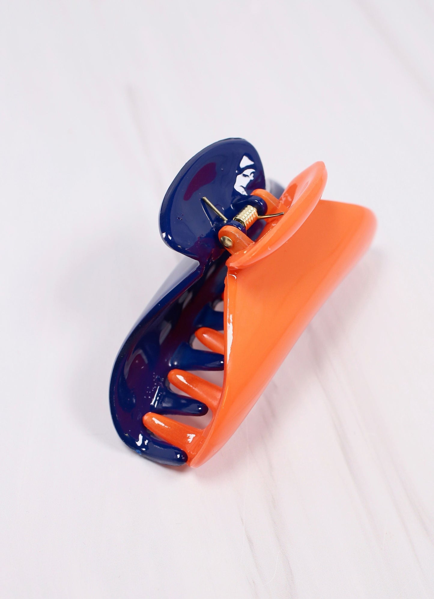 Mason Two Tone Hair Clip NAVY ORANGE