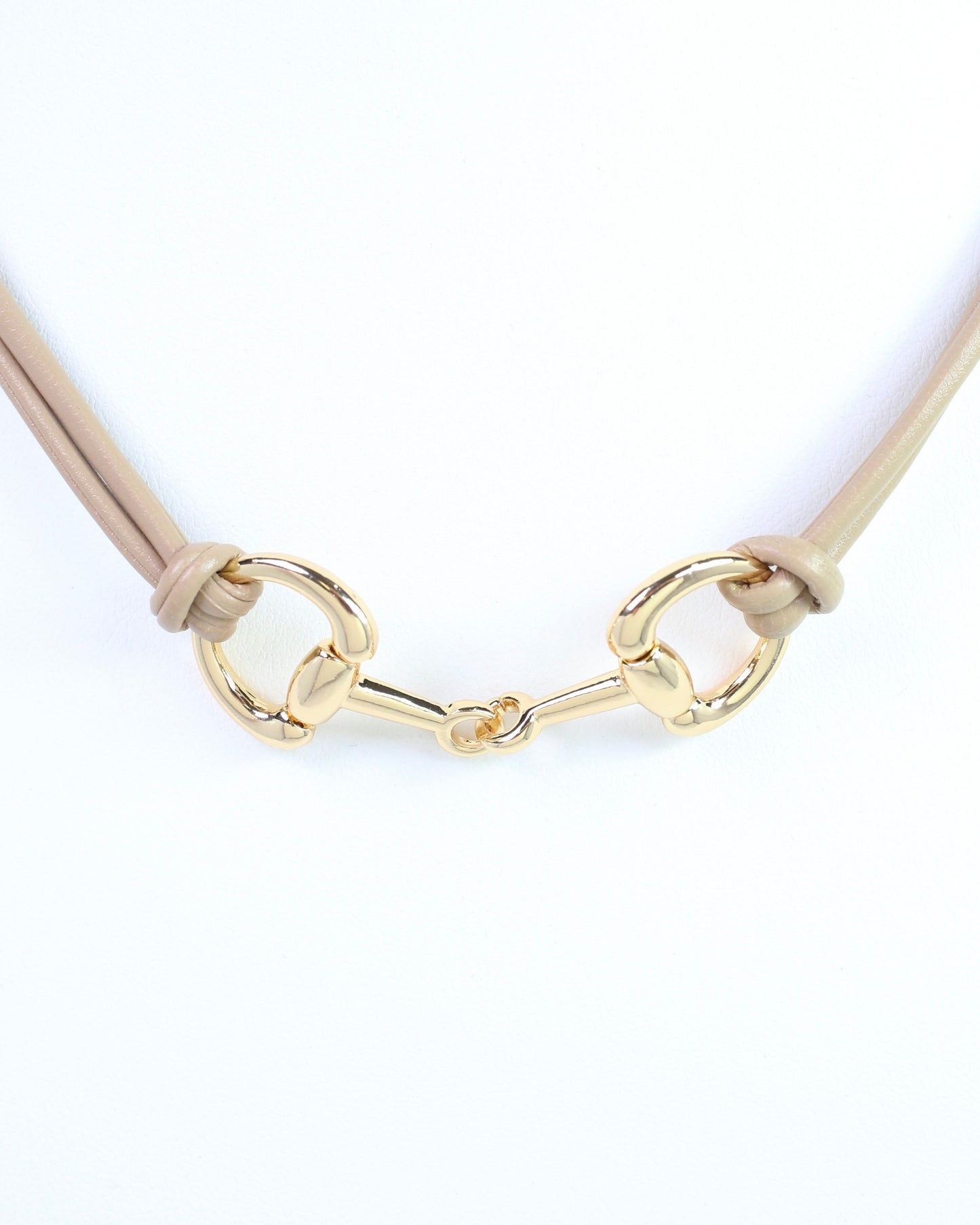 Ellery Horsebit Cord Necklace Tan