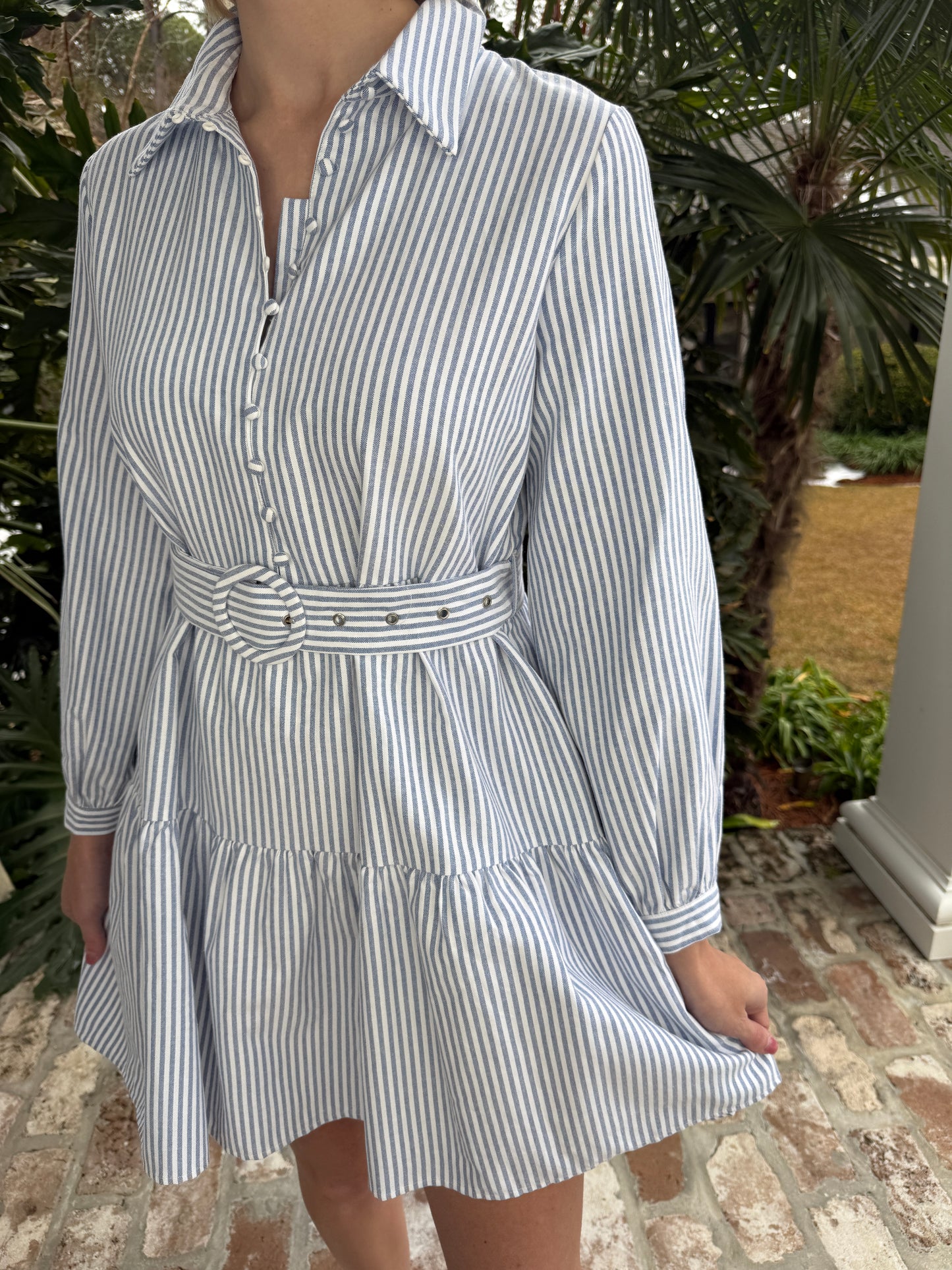 Daily Dose Of Style Blue Stripe Dress