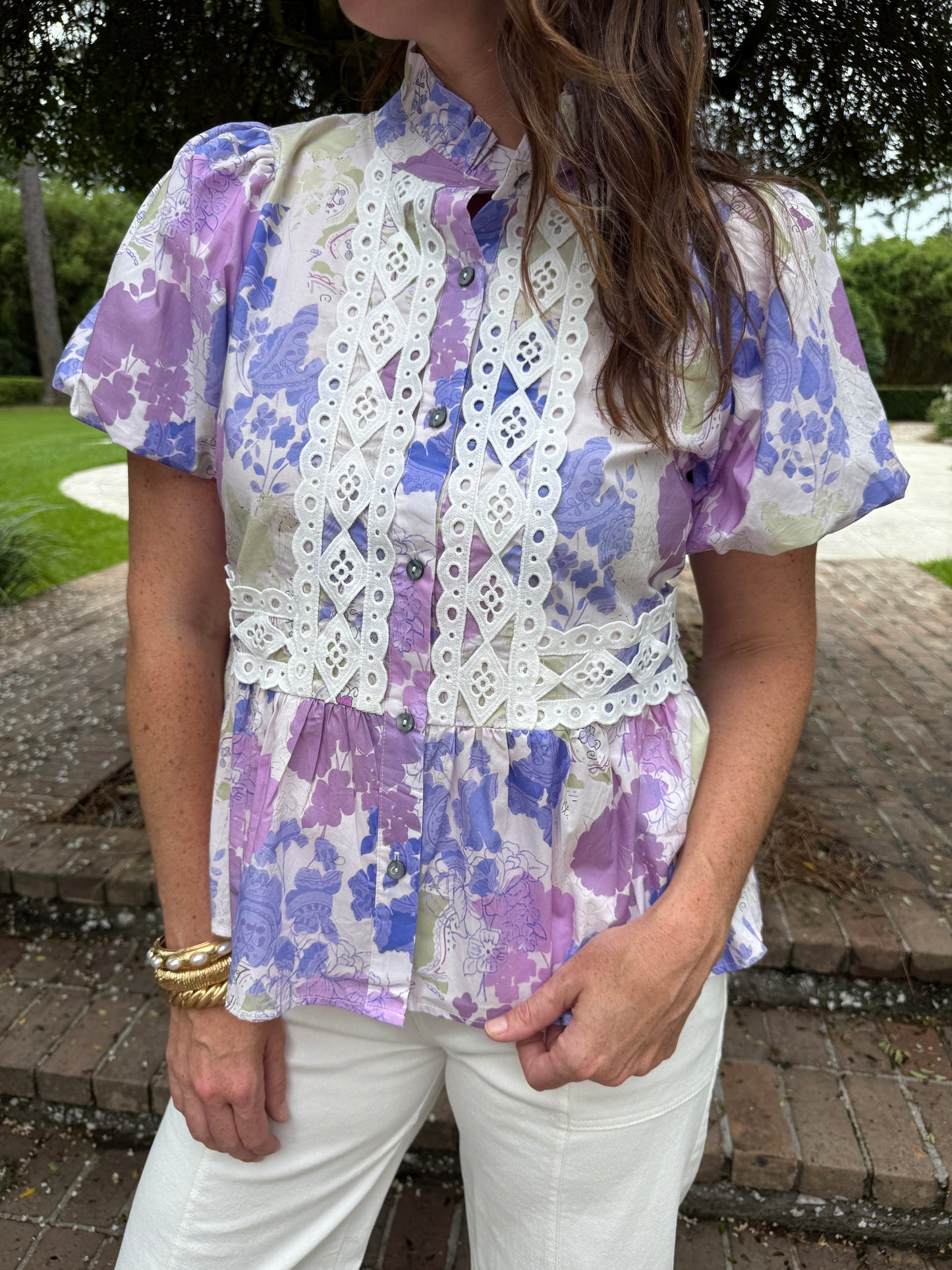 Pretty In Purple Floral Printed Top