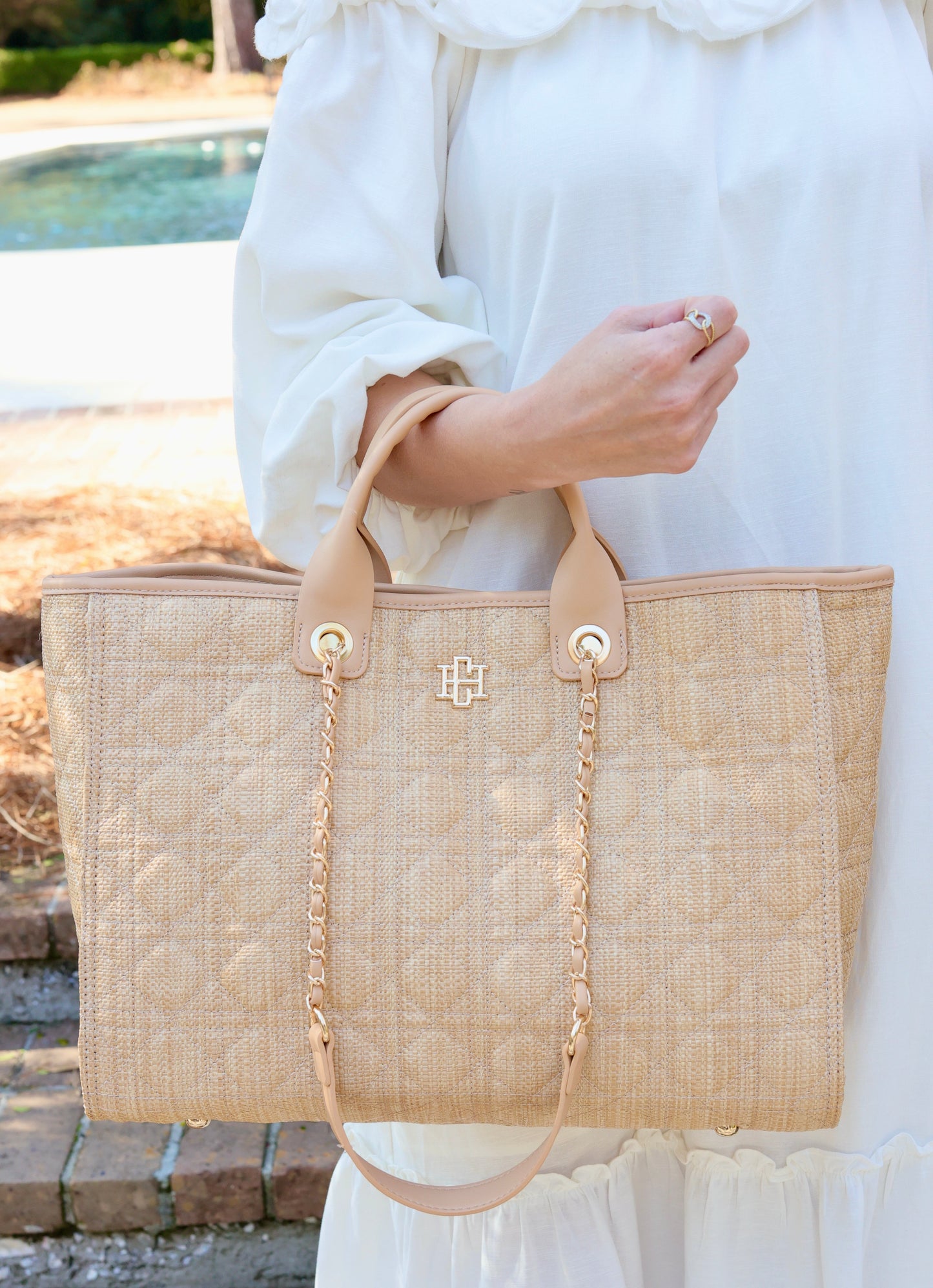 Melissa Tote Bag Natural Quilted LQ