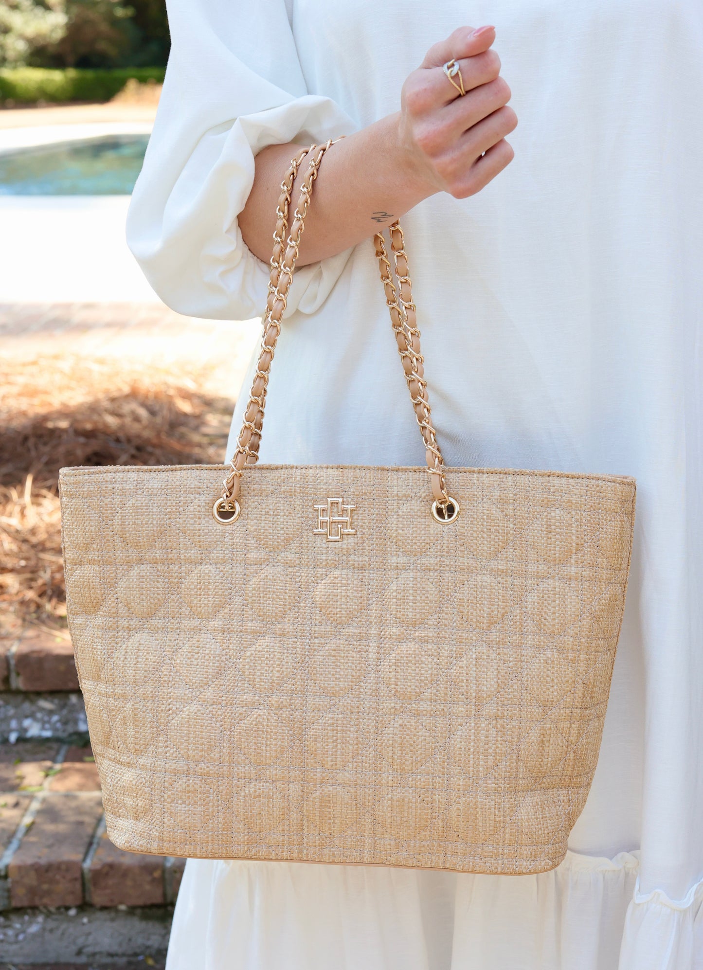 Quentin Tote Natural Quilted LQ