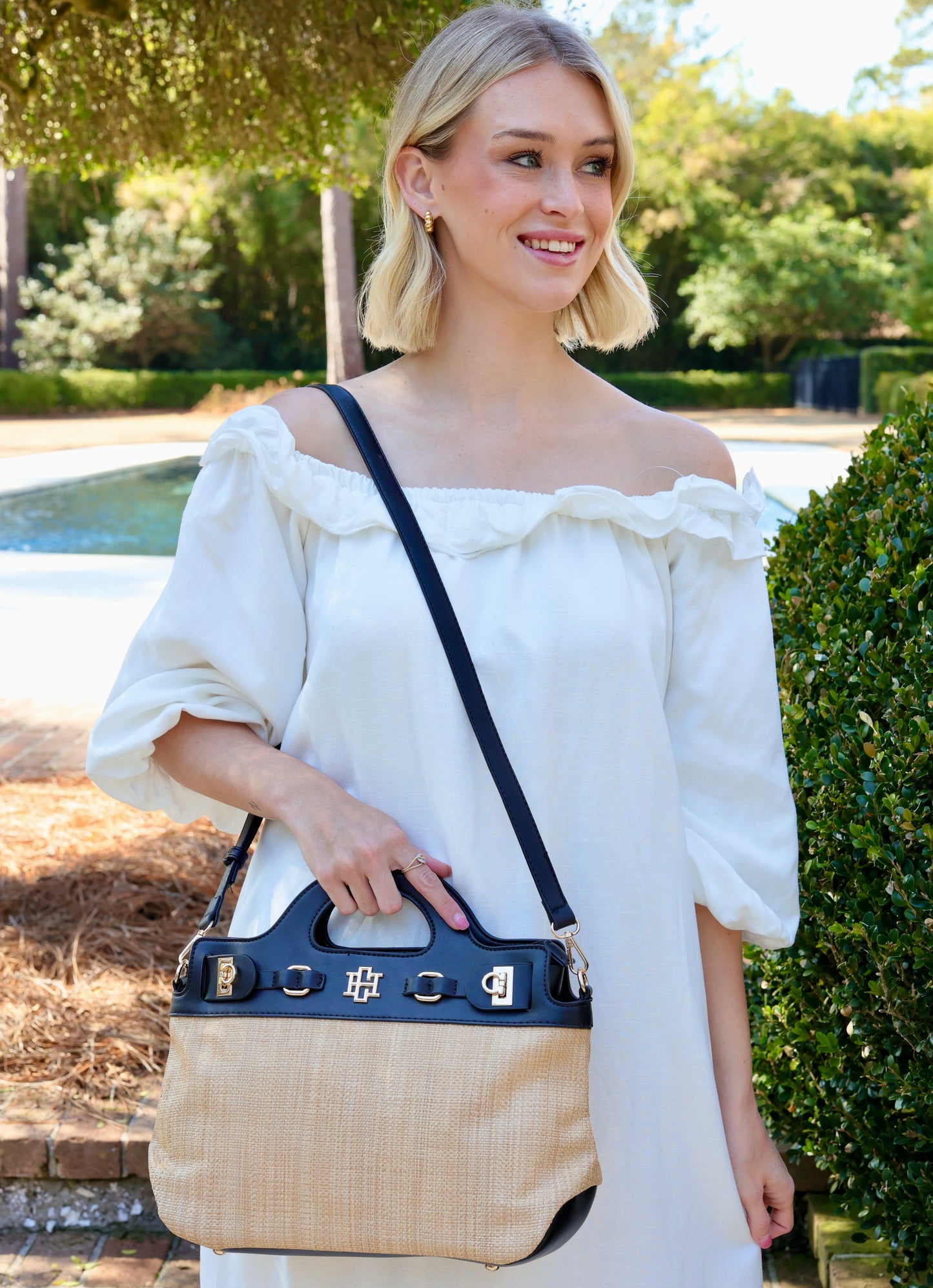 Savannah Handbag Natural Black