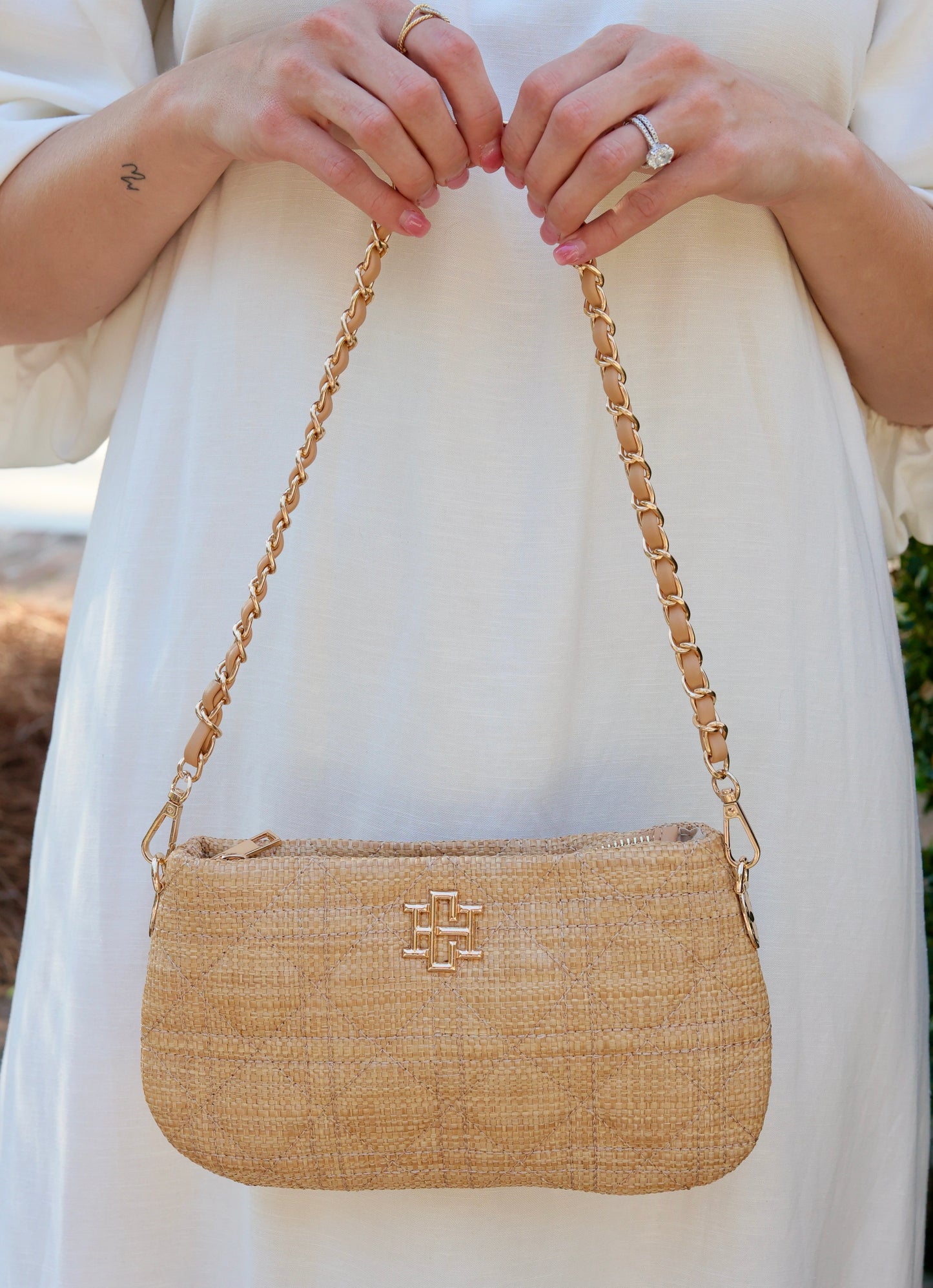 Livi Crossbody Natural Quilted LQ