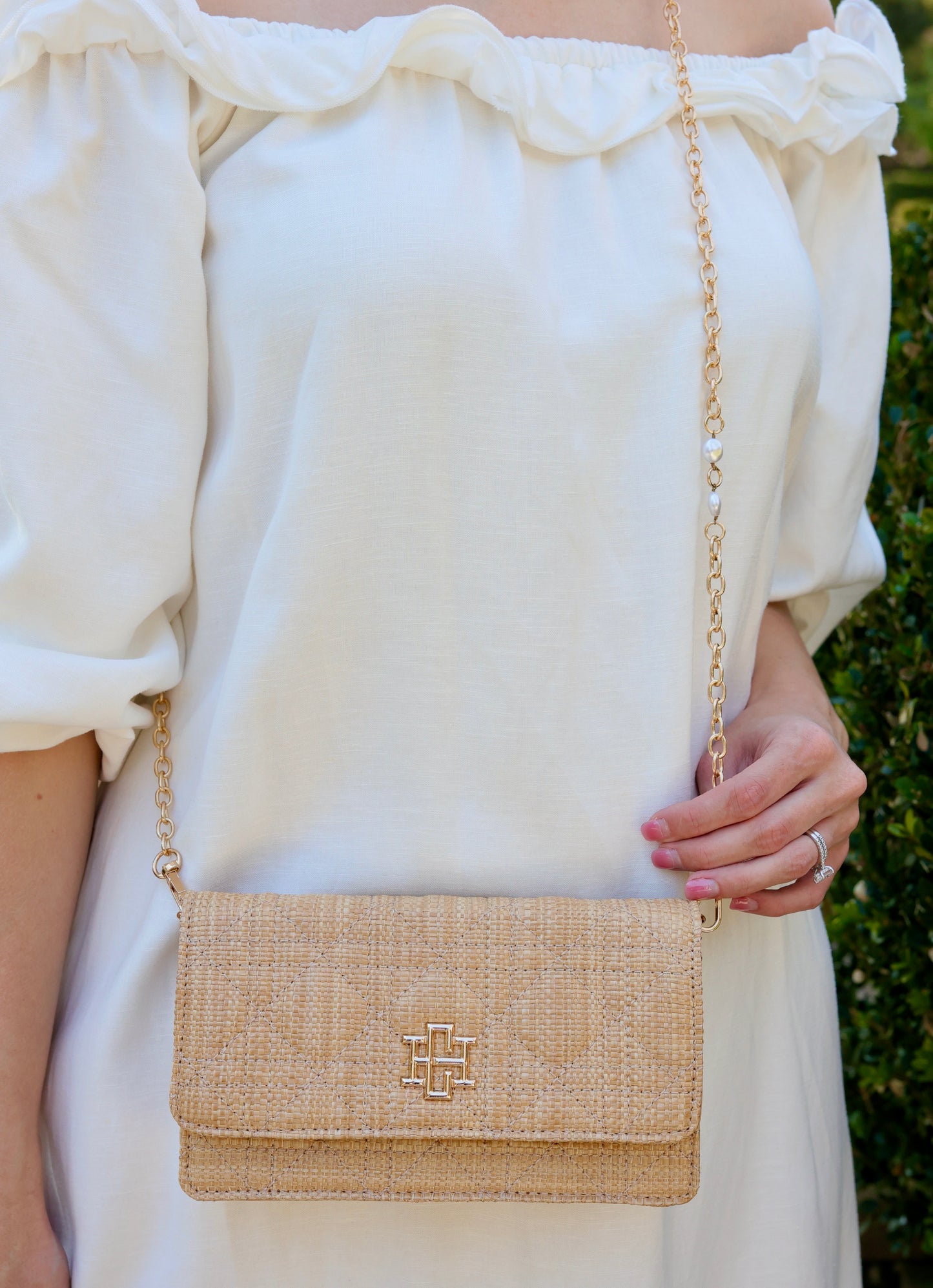 Brynleigh Clutch Crossbody Natural Quilted LQ