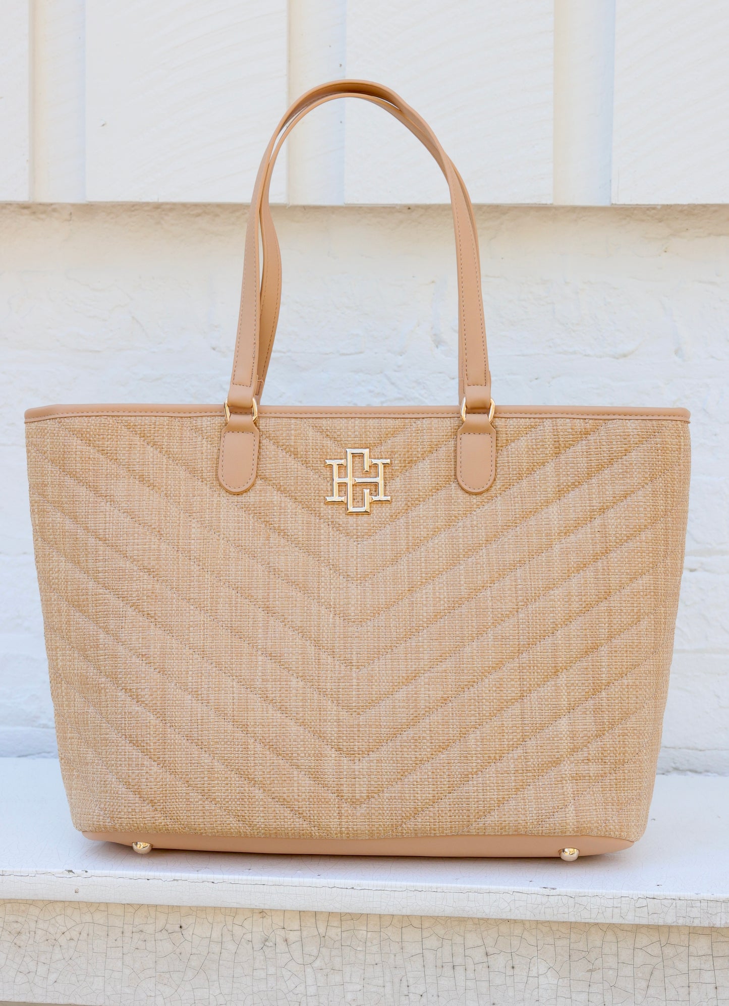 James Tote Natural V Quilted