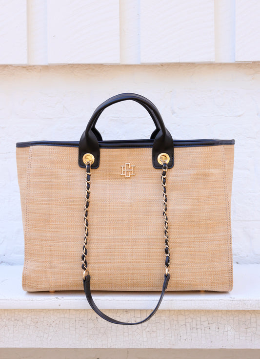 Melissa Tote Bag Natural Black