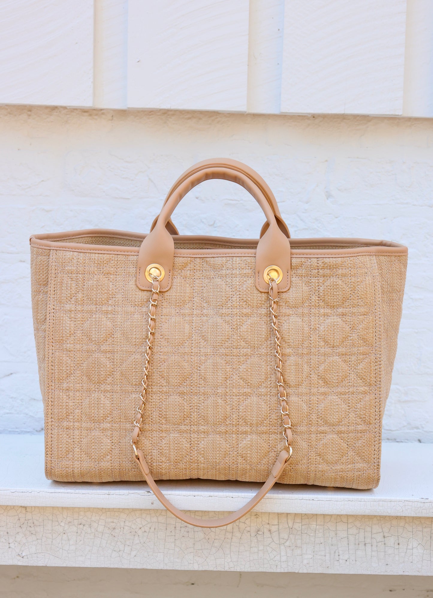 Melissa Tote Bag Natural Quilted LQ