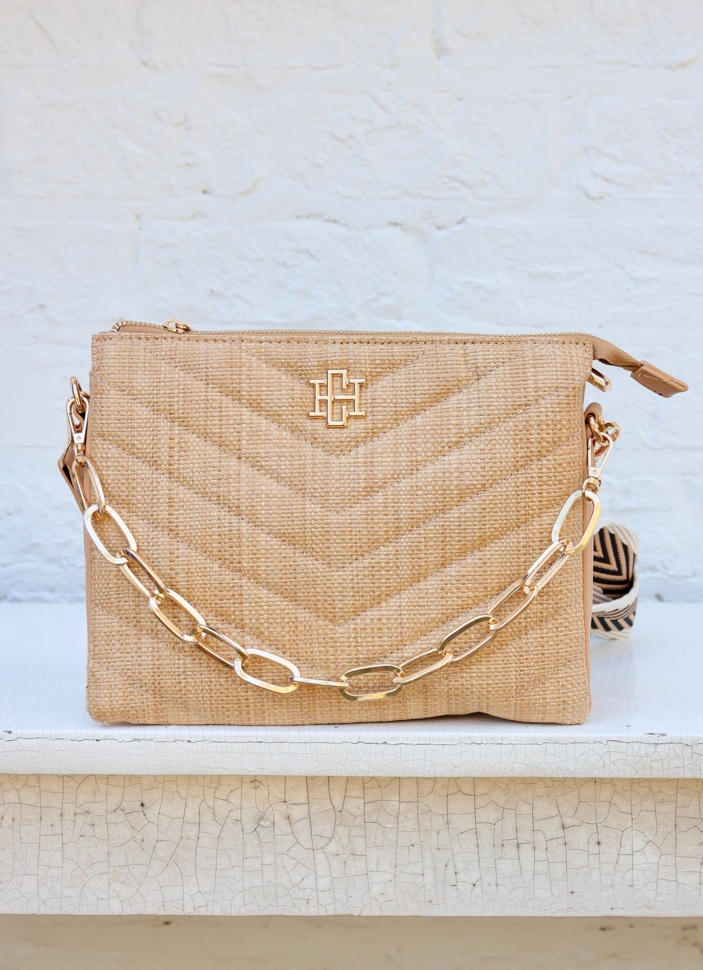 Ariana Crossbody Natural V Quilt