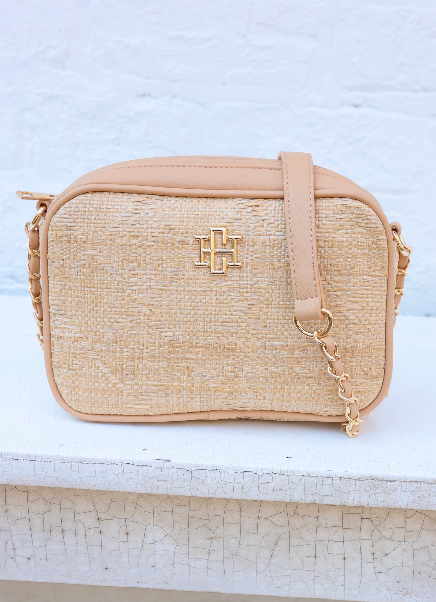 Bryce Crossbody Natural Lattice Tan