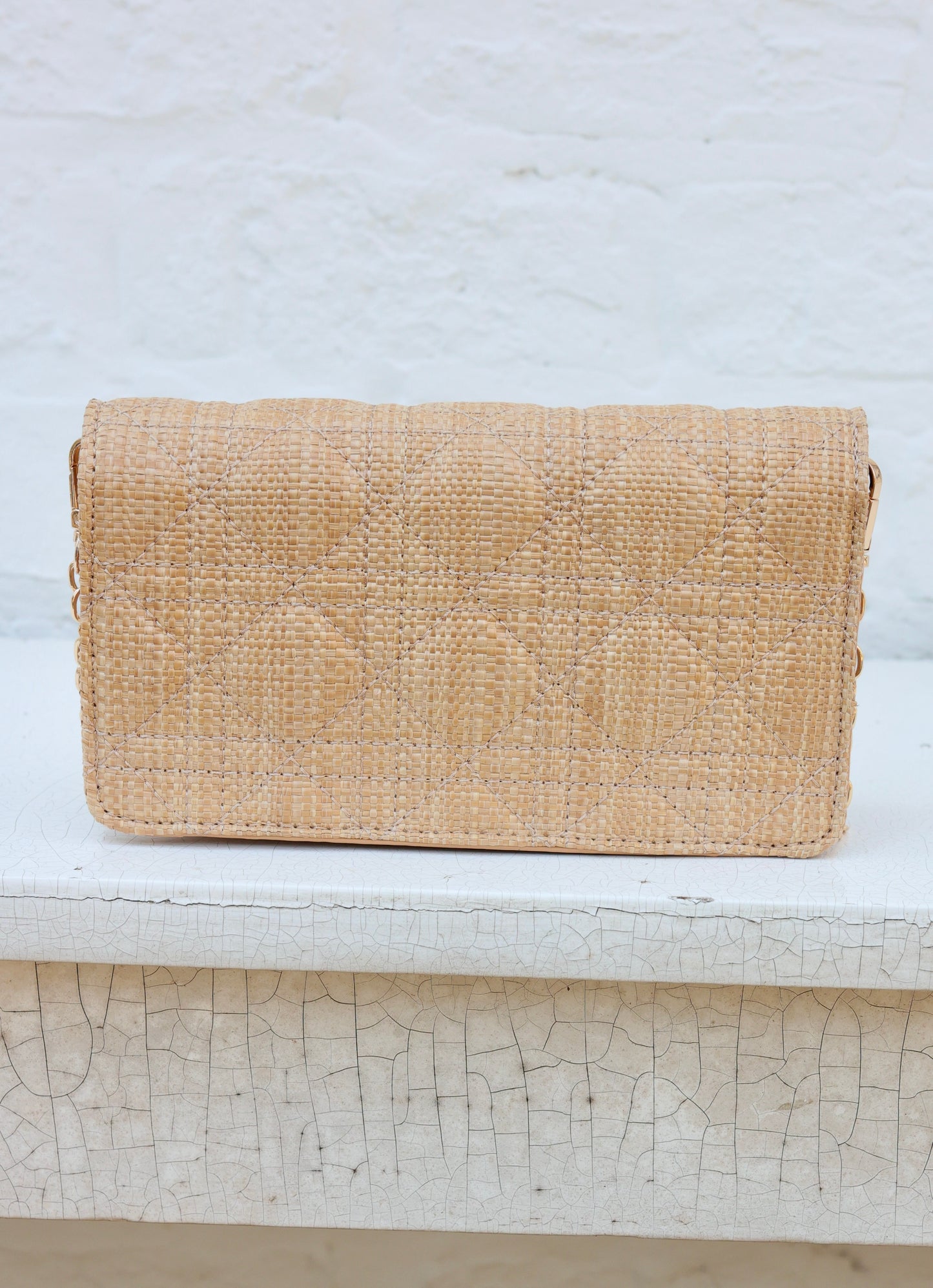 Brynleigh Clutch Crossbody Natural Quilted LQ