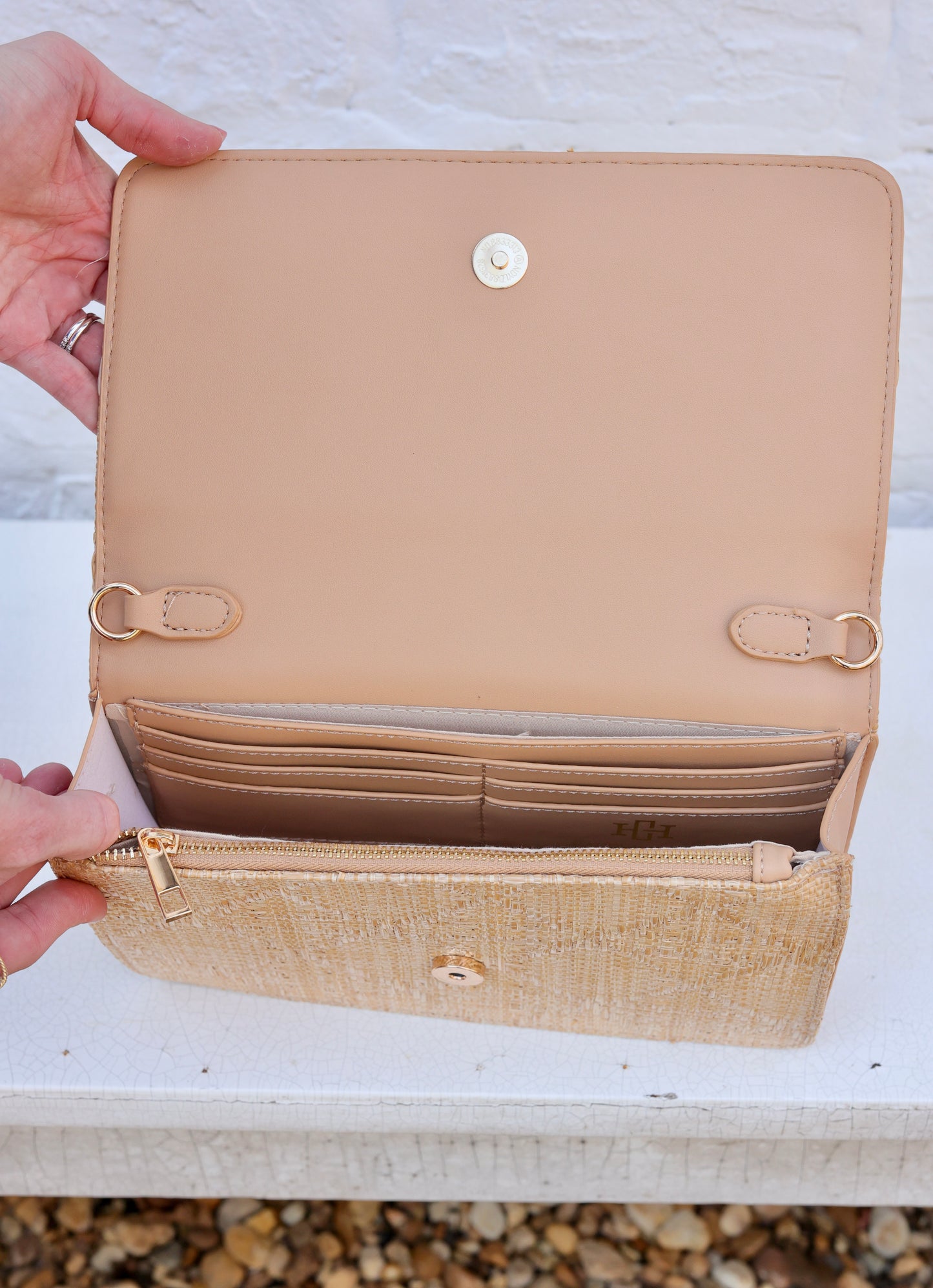 Bryn Clutch/Crossbody Natural Quilted LQ